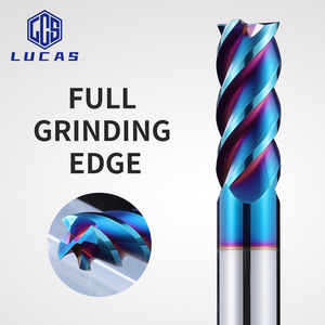 Dao phay CNC cacbua vonfram HRC63, chiều dài tiêu chuẩn, 2/3/4 cạnh, đầu vuông, đường kính 10 12 14 16 mm - Product Image 4