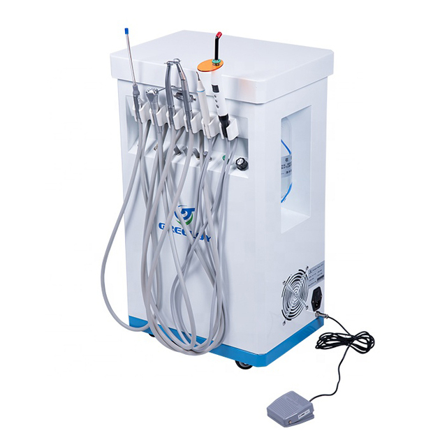 Medical Dental Equipment Mobile Dental Delivery System Dental Cabinet Unit with Air Compressor