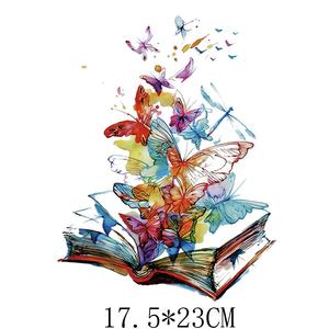 Stock listo para <span class=keywords><strong>Amazon</strong></span>, pegatinas coloridas para planchar, Impresión de mariposa, diseño de transferencia de calor para accesorios de ropa, Material de PVC - Product Image 6