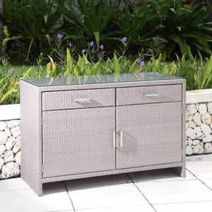 Hotel &amp; Restaurant Dining Room Furniture Versatile 2/3 Door Rattan <strong>Wicker</strong> <strong>Sideboard</strong> for Home Living Room Kitchen &amp; Bathroom - Product Image 1