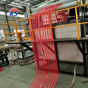 Machine de clôture de sécurité en plastique orange Ligne de production de filets d'avertissement rectangulaires pour chantiers de construction Machine de fabrication d'extrudeuse