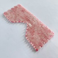 OEM nouvelle arrivée fournisseur d'or masque pour les yeux en pierre de jade masque pour les yeux en jade cristal pierres de guérison masque pour les yeux en cristal de quartz clair