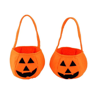 Hot Sale Halloween Pumpkin Candy Bag, Kids Trick or Treat Non-Woven Pumpkin Bucket <b>Tote</b> Bag, Kids Costume Party Favors - Product Image 1