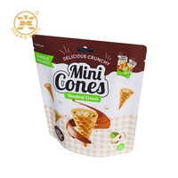 Sachet alimentaire refermable personnalisé imprimé avec matériau haute barrière pour noix, snacks croustillants et chips