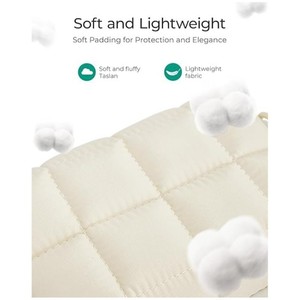 <span class=keywords><strong>Sac</strong></span> <span class=keywords><strong>bandoulière</strong></span> mini portable en polyester <span class=keywords><strong>avec</strong></span> fermeture éclair, motif losanges, pour rangement domestique, <span class=keywords><strong>avec</strong></span> doublure de protection antichoc épaissie - Product Image 6