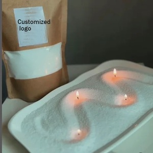 <span class=keywords><strong>Bougie</strong></span> perlée à base de plantes Cire de sable en poudre granulée avec 30 mèches Cire de sable non parfumée <span class=keywords><strong>Kit</strong></span> de boîte carrée blanche pour événement de mariage - Product Image 2