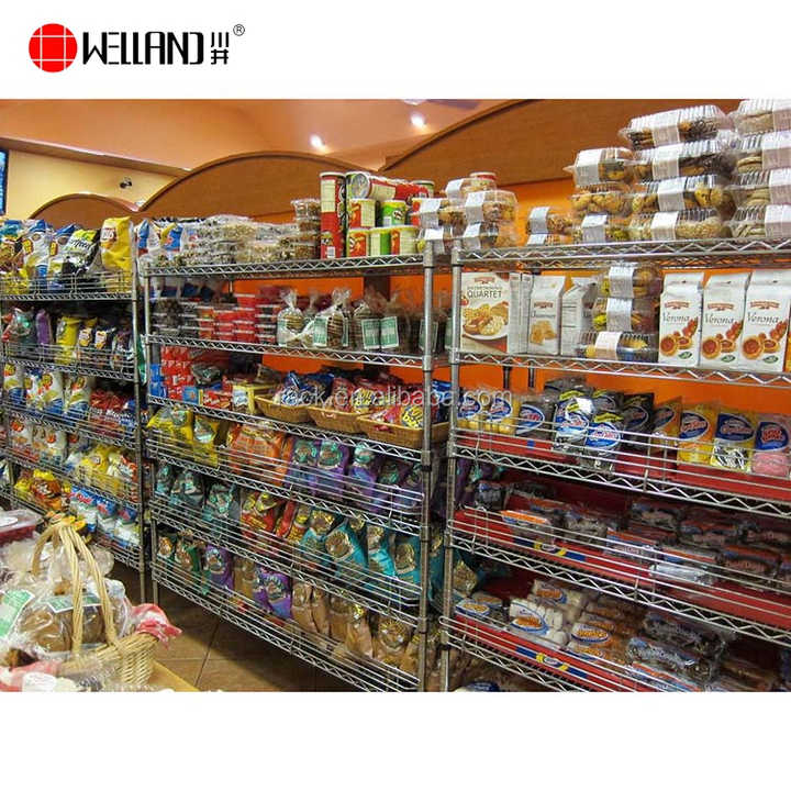 NSF Approval 6 Tiers Adjustable Supermarket Shelf Guangzhou Factory 