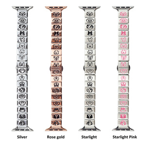 Cute <span class=keywords><strong>Little</strong></span> Puppy Correa de metal para Apple Watch Band 49mm 46mm 45mm 44mm 42mm 41mm 40mm 38mm Hombres y Mujeres Bandas de acero inoxidable - Product Image 6