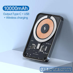 Batterie externe 15W en verre Transparent 10000mah, <span class=keywords><strong>chargeur</strong></span> sans fil pour iPhone 13 12 5000mah - Product Image 2