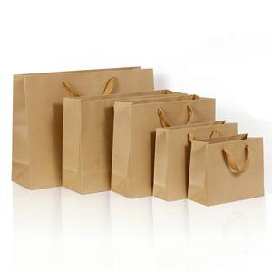 Bolsa de Compra Ecológica, Embalaje Personalizado, Asa Plana, Bolsa de Papel Kraft para Alimentos de Restaurante - Product Image 1