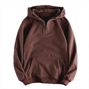 Sudadera con capucha unisex con media cremallera y logotipo personalizado, sudadera de manga larga a prueba de viento para correr y trotar en invierno, jersey con logotipo bordado - Product Image 1
