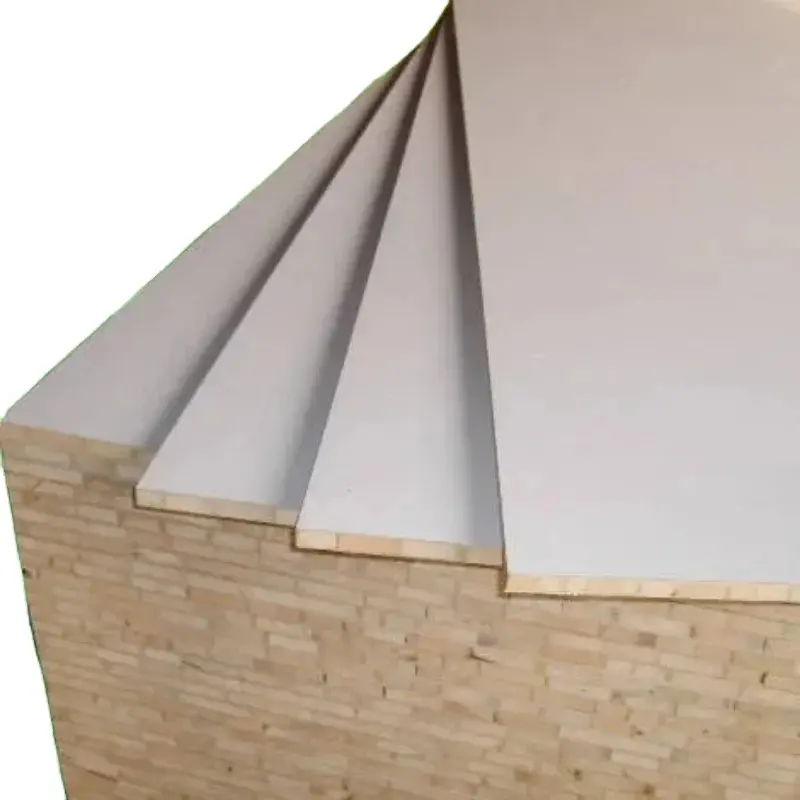 Papan blok Veneer E0 E1 4*8 12mm 18mm papan blok melamin putih papan kayu dilaminasi/papan blok untuk membuat furnitur