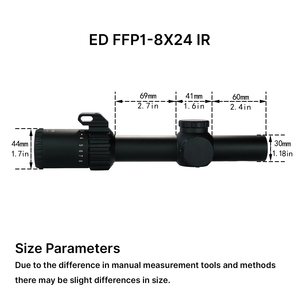 Lunette de visée BANGBANG 1-8X24 IR FFP, lunette optique avec tube de 30 mm et verre ED Premium pour la chasse et l'entraînement en extérieur - Product Image 5