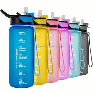 Bouteille de sport grande capacité 32 oz, non toxique, sans BPA, écologique, certifiée qualité alimentaire, compatible lave-vaisselle, avec bouchon à clapet anti-fuite - Product Image 1