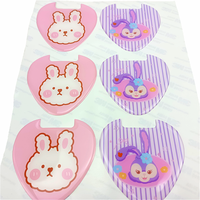 Dôme 3D mignon personnalisé de grande taille étiquette en gel autocollants d'étiquette d'ornement en résine époxy de dessin animé en plastique souple transparent avec colle 3M