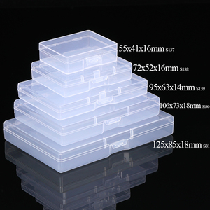SUNSHING Slim Transparent PP Plastic <b>Storage</b> <b>Boxes</b> with Hinged Lids Custom Craft Organizer Containers <b>Small</b> Parts Packaging Case - Product Image 2