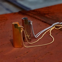 Collier à pendentif briquet, bijoux hip hop pour hommes, en or et argent, nouvelle collection 2020