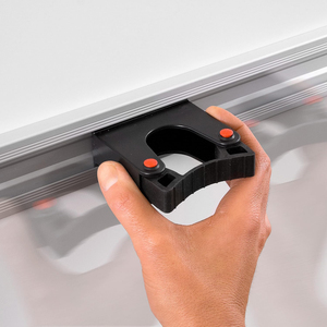Soporte <span class=keywords><strong>de</strong></span> Pared <span class=keywords><strong>de</strong></span> <span class=keywords><strong>Aluminio</strong></span> Ecológico para Herramientas, Organizador Moderno y Duradero con 3 Abrazaderas para Guardar Escobas y Fregonas en Baño y Cocina - Product Image 3