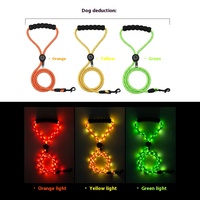 Nouveau LED lumineux chien marche Traction ceinture USB charge pratique Polyester P fournitures pour animaux de compagnie solide motif rembourré caractéristique rubans