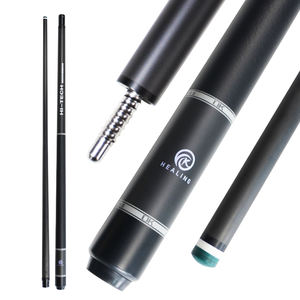 OKHEALING Queue de billard en fibre de carbone de haute qualité 19oz, conception 1/2 en deux parties, joint en acier inoxydable, OEM accepté, accessoire de billard - Product Image 1
