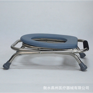 Siège de toilette pliable en acier inoxydable pour personnes âgées et femmes enceintes, avec coussin et poignée souples - Product Image 4