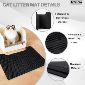 Tapis de litière pour chat et tapis pour animaux de compagnie rond de grande capacité 20L, en EVA double épaisseur, lavable, couleur personnalisée, facile à nettoyer - Product Image 3