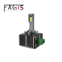 Ampoule de phare LED Fagis New 45W 6500K 4500LM Z45 pour éclairage automobile avec refroidissement en aluminium 3570, tension 12V, garantie 2 ans