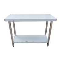 Équipement de cuisine commerciale en acier inoxydable SS 304, table de travail robuste résistante à la corrosion pour hôtels, restaurants, cuisines
