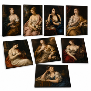 Peintures à l'huile de femmes nues sensuelles, Toiles de nus féminins, Art imprimé haut de gamme, et Œuvres d'art corporel féminin sensuel - Décoration murale pour la maison - Product Image 1