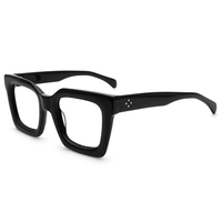 Montures de lunettes carrées classiques en acétate, design personnalisé, logo sur mesure, forme rétro, lunettes tendance pour hommes et femmes