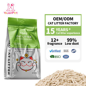 Arena para gatos ecológica de fábrica OEM y ODM, Tofu biodegradable, Tofu, arena para gatos desechable a bajo precio de mercado - Product Image 1