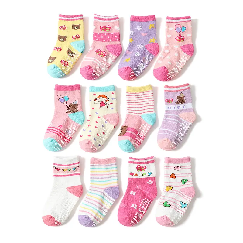 96 Styles Baby Kids Summer Cotton Socks Animals Cute Cartoon Boy Girl Sock Anti-slip Grip Children School Fashion Socks for Girl