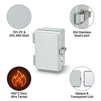 Armoire de distribution modulaire ignifuge en plastique UL94-V0 avec loquet en acier inoxydable 304 testé pour fil chauffant 960°C
