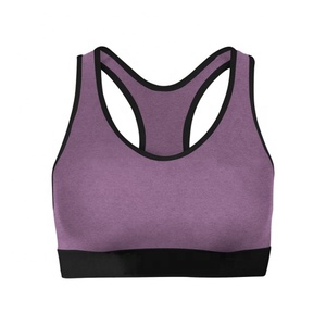 Women's Customized Fitness Logo Design Breathable <b>Running</b> Sports <b>Padded</b> Bra Medium Support Racerback 100% Nylon Yoga Vest Tank - Product Image 3