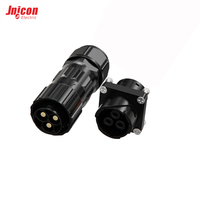 Connecteur étanche M28 à 3 broches pour montage sur panneau, 80A 600V IP67, ensemble de connecteurs mâle et femelle à verrouillage rapide pour chargeur de VE