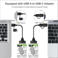 Kabel Komputer Totata USB 3.0 Pria, Kabel Komputer untuk Hard Disk 2 In 1 dan Tipe C Male