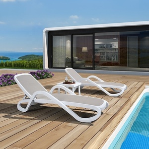 Chaise de <span class=keywords><strong>plage</strong></span> en plastique design moderne pour les loisirs en plein air hôtel <span class=keywords><strong>piscine</strong></span> chaise longue cour lit pliant chaise en maille points pittoresques - Product Image 4
