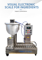 Machine manuelle de remplissage de poudre, Machine d'emballage et de remplissage de pâte de grande capacité avec grande trémie