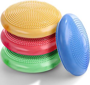 Cojín Inflable de PVC Esmerilado Rojo CZFIT, Antiexplosión, Antideslizante, Ligero, Doble Uso para Soporte de Columna Vertebral en Oficina, Yoga y Entrenamiento - Product Image 1