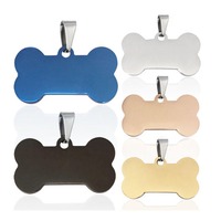 Accessoires de collier pour chien gravés, plaque d'identification pour chien en forme d'os avec découpes en forme de patte, en acier inoxydable, personnalisable, avec code QR pour identification d'animal de compagnie