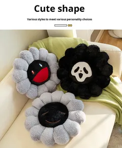 Nouveau coussin super doux en forme de fleur, oreiller moelleux et confortable, coussin personnalisé avec motif floral, adorable coussin en peluche en forme de fleur de soleil, jouet en peluche. - Product Image 4