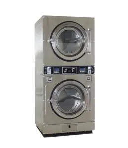 Ticari jetonla çalışan yıkama ve kurutma makinesi çamaşır Self-Service istiflenebilir yıkama ve kurutma Combo