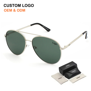 2025 Trendy Luxury Double Beam Brand Designer <b>Sun</b> Glasses with High Quality Custom Logo <b>Shades</b> Men's Pilot Metal Sunglasses - Product Image 1
