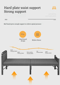 Cama individual plegable, marco de acero portátil multifuncional, placa gruesa, cama plegable, oficina, cama de campamento simple para siesta para adultos - Product Image 5
