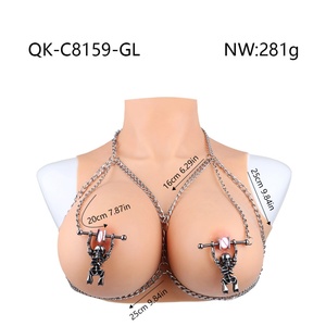 QKKQ Metal Nipple <b>Clamps</b> Skull Pendant BDSM Sexy Bondage Nipple Pendant Breast <b>Clamps</b> Breast <b>Clips</b> Bondage Belt Sex Toys - Product Image 3