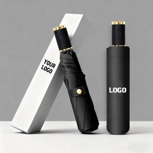 Automatic Open and Close Three <b>Folding</b> Umbrella 3 Fold Lightweight With Logo - Product Image 1
