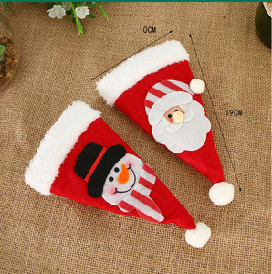 Noel <b>Christmas</b> Decorations <b>Table</b> Decor New Year <b>Christmas</b> Tableware Fork Knife Holder Bag - Product Image 5