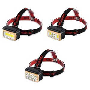 Faro frontal de inducción solar transfronterizo tipo C carga <span class=keywords><strong>LED</strong></span> pesca nocturna correr faro COB luz roja y blanca pantalla de potencia - Product Image 1