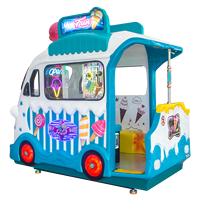 Manège pour enfants 4 places MSKY Ice Cream Fun, jeu vidéo 3D d'intérieur éducatif, à monnayeur, en fibre de verre, en anglais