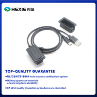 Cable de Extensión con Doble Puerto de Carga USB Tipo C, Certificado CE RoHS, para Montaje en Panel Externo, con Malla de Protección y Revestimiento de PVC, para Mochilas y Equipaje